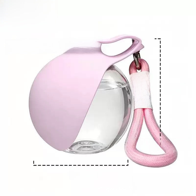 Portable Pet Water Bottle with Spherical Pendant