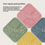 Dog Licking Mat Silicone Pet Licking Mat Slow Feeding Bowl