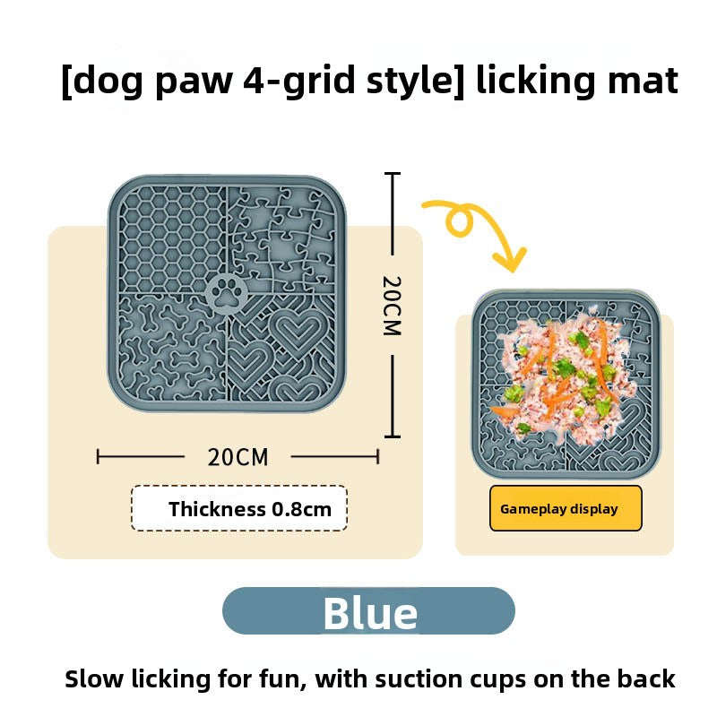 Dog Licking Mat Silicone Pet Licking Mat Slow Feeding Bowl